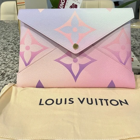Louis Vuitton Pink and Purple Monogram Clutch - Picture 1 of 6